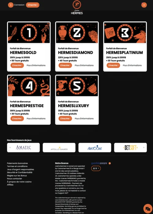 Bonus Casino Hermes<